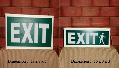 AC/DC Exit Signage In Green Colour