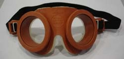 Red Rubber Gas Tight Goggles